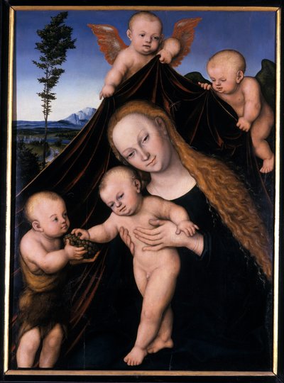Madonna and Child with John the Baptist by Lucas the Younger Cranach